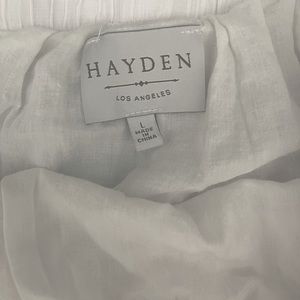 Hayden brand white cotton boho skirt size L 12